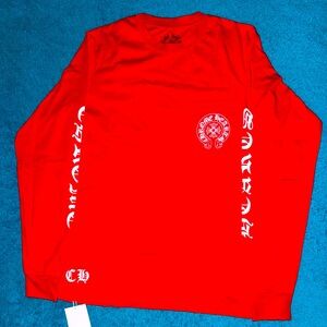 Chrome Hearts Horseshoe Long Sleeve Red